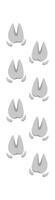 Moose footprint flat icon Animal steps and trails Illustration vector