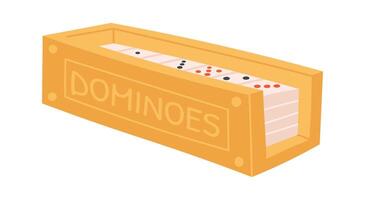 Dominoes flat icon Board game Entertainment Leisure activity vector