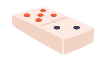 Dominoes wooden block flat Board games Illustration vector