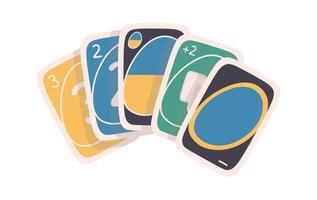 Uno cards flat icon Board game Entertainment vector