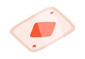 Playing card flat icon Poker Board game Entertainment Illustration Hand Drawn Icon vector