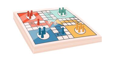 Board games flat icon Monopoly with playing chips vector