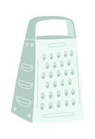 Steel grater flat icon Kitchen utensil Dishware for cooking vector