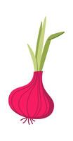 Onion flat icon Borscht preparation Soup ingredients vector