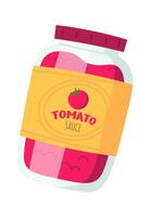 Tomato paste flat icon Borscht preparation vector