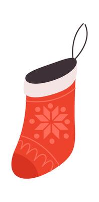 Warm winter socks flat icon Fireplace decor