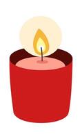 Meditation flat icon Aroma candle Relaxation vector