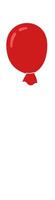 Red balloon flat icon Hobby Santa Claus equipment Surprise vector