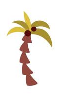 Palm tree flat icon Beach Summer vacation vector