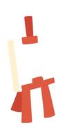 Easel flat icon Art therapy Decor element vector