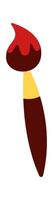 Paintbrush flat icon Drawing pictures Funny Santa Claus vector