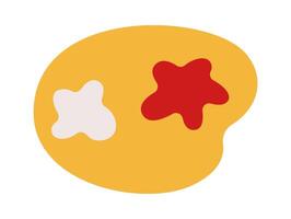 Art Palette flat icon Funny Santa Claus hobby element vector