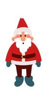 Shocked funny Santa Claus flat icon Winter holiday vector