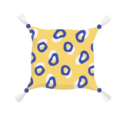 Comfortable pillows flat icon Cozy design element