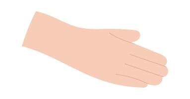Patient hand flat icon Handshaking Appreciation vector
