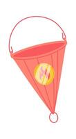 Fire bucket with sand flat icon Firefighter gear vector