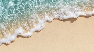 Seamless gradient flow from crystal-clear turquoise water photo
