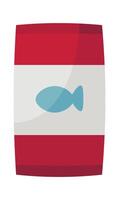 Fish feed flat icon Fisherman equipment Outdoor activity vector