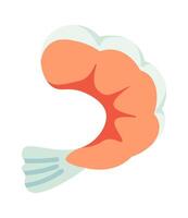 Shrimps flat icon Seafood Fresh package products vector