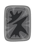 Plastic food container flat icon Box for fresh package Illustration vector