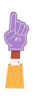 Show support flat icon Fun foam finger vector