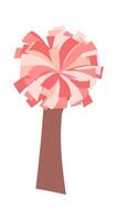 Hand hold cheerleader pom poms flat icon Support during sport games vector