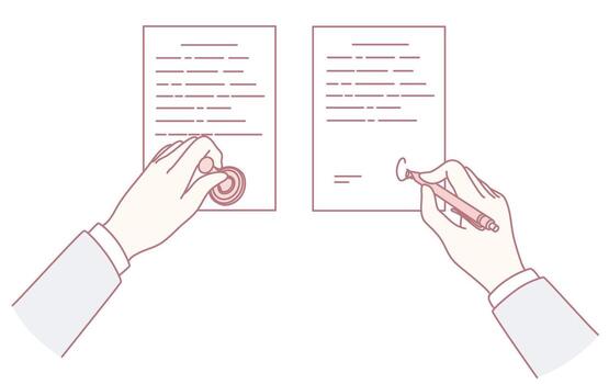 Seal and Sign Important Documents in Various Professional Settings and Environments vector