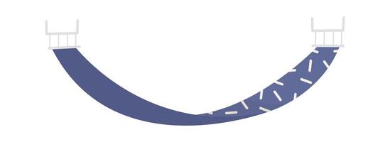 Swing fabric hammock flat icon Leisure outside element vector