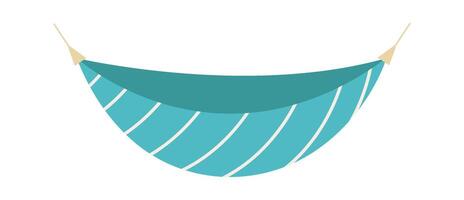 Handing fabric hammock flat icon Outside furniture Illustration vector