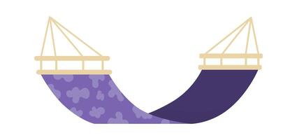 Handing comfortable hammock flat icon Outside decor vector