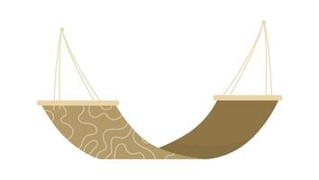 Swing fabric hammock flat icon Leisure outside element Illustration Hand Drawn Icon vector