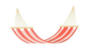 Swing fabric hammock flat icon Leisure outside element Icon vector