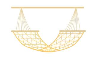 Swing fabric hammock flat icon Leisure outside element Drawn Icon vector