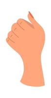 Journalist hand flat icon Arm rise up vector