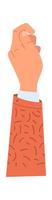 Correspondent takes interview flat icon Journalist hand Illustration vector