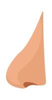 Nose flat icon Body part for piercing Illustration vector