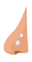Nose piercing flat icon Stylish silver accessory Illustration Icon vector