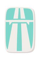 Highway road sign flat icon Information for cars vector