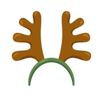 Reindeer antlers funny headband flat icon Masquerade costume vector