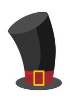 Big leprechaun hat flat icon Masquerade costume vector