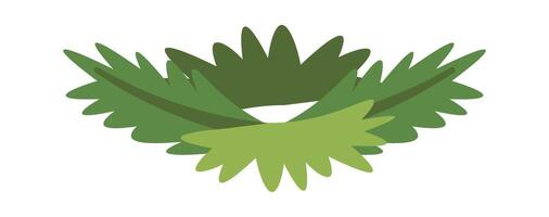 Christmas evergreen branch flat icon Stand for bells vector
