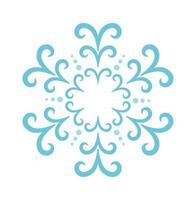 Snow flat icon Unusiual winter decor Snowflake single element vector