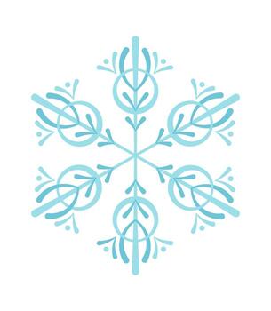 Snowflake element flat icon Extraordinary winter element Cold weather vector