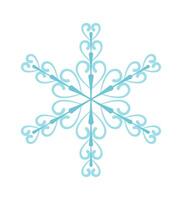 Snow flat icon Exclusive snowflake single element vector
