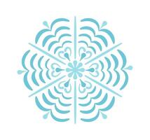 Beautiful snow flat icon Snowflake weather single element vector