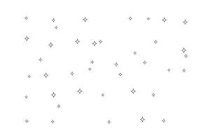 Small bright stars flat icon Winter forest postcard decor element vector