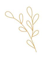 Tree branch flat icon Winter forest postcard decor element Illustration vector