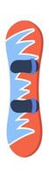 Snowboard flat icon Winter sport equipment element vector