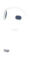 Wireless headphone flat icon Remote work vector