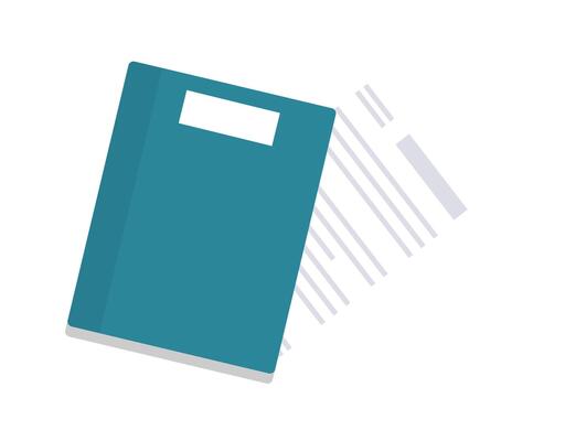 Notebook flat icon Office supplies Workplace